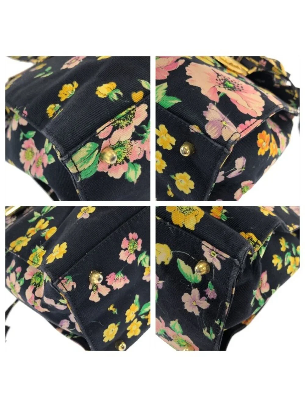 Versace Vintage Sunburst Medusa Multicolor Canvas Shoulder Bag
